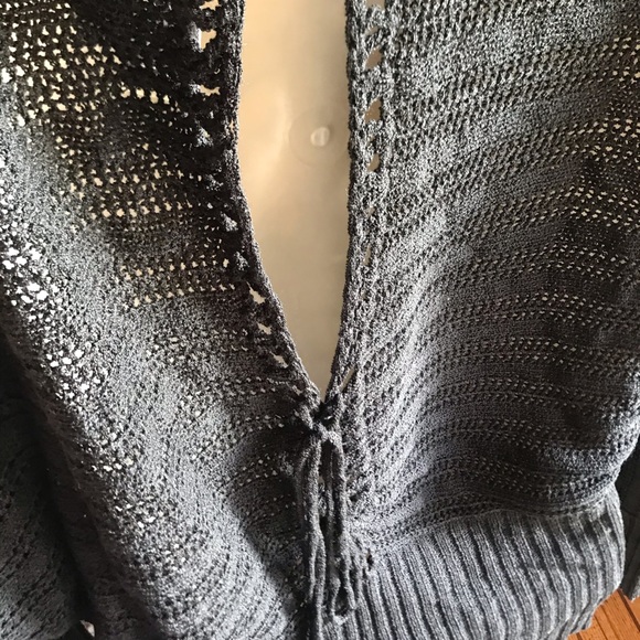 Knit top lace up back and front black soft - Picture 5 of 6